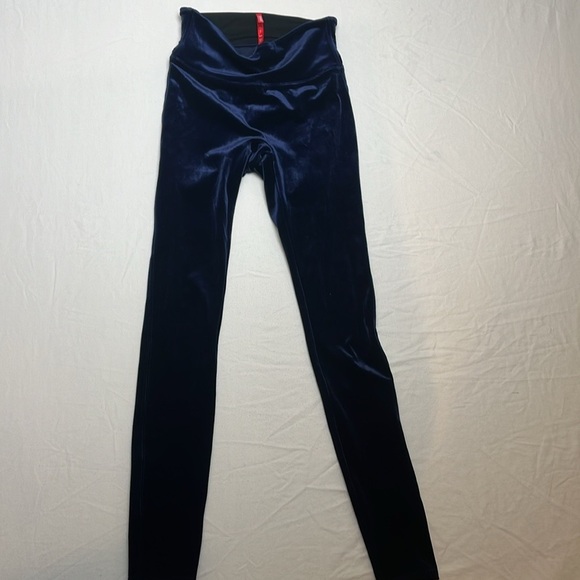 SPANX Blue Lapis Night Velvet Special Edition Leggings Small Petite - Picture 12 of 14